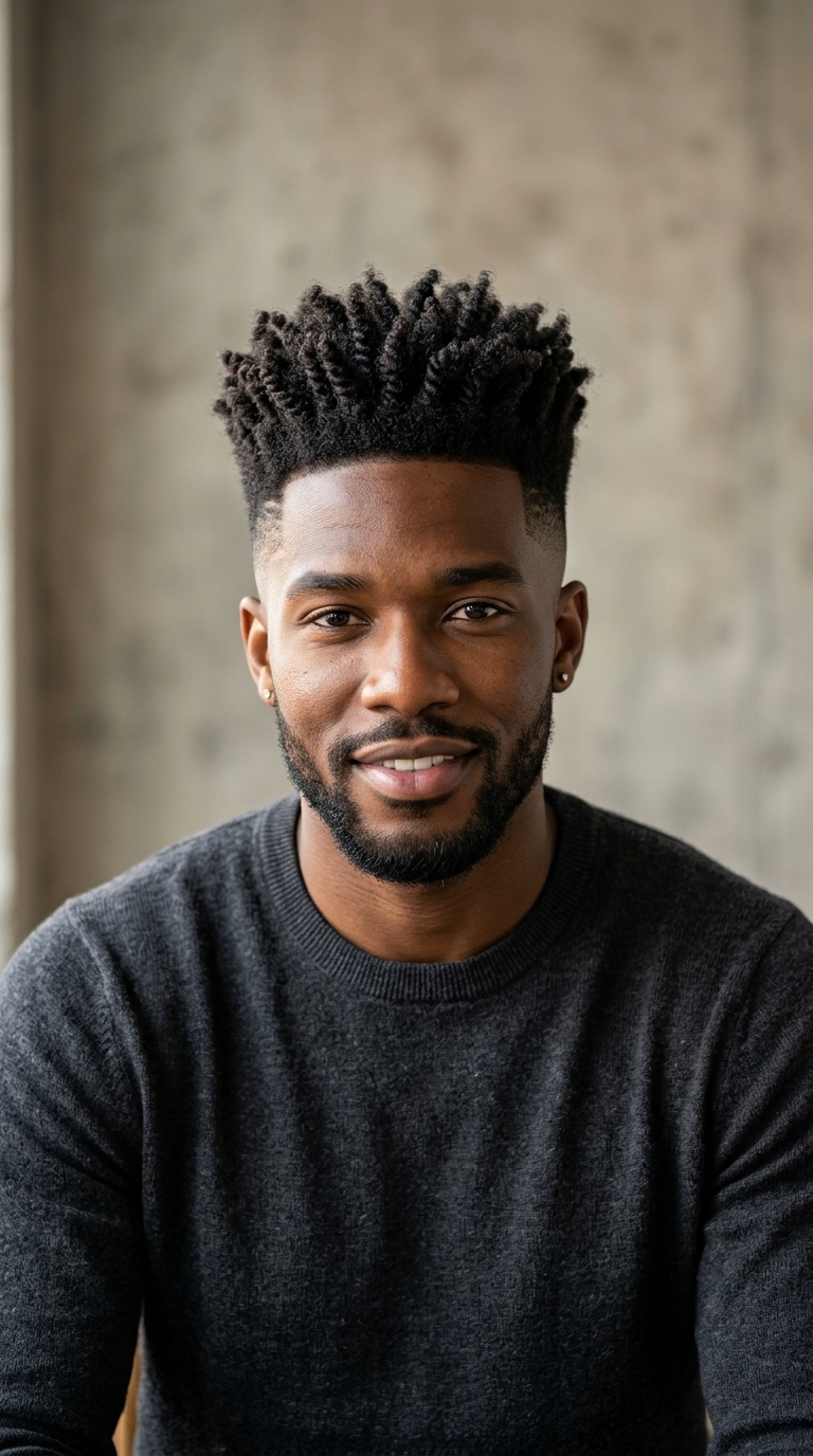 High Top Fade with Sponge Twists