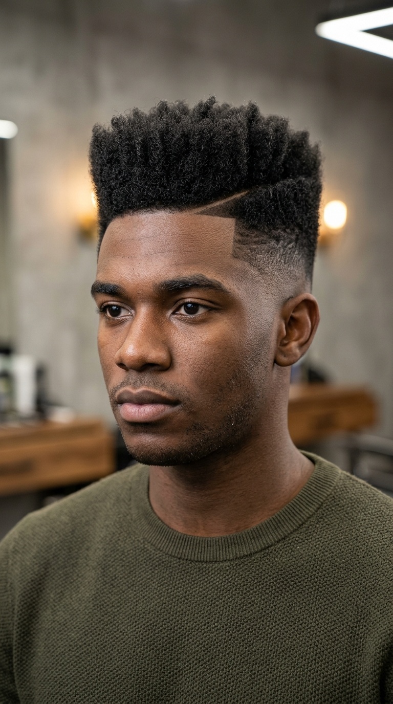 High Top Fade with Surgical Part