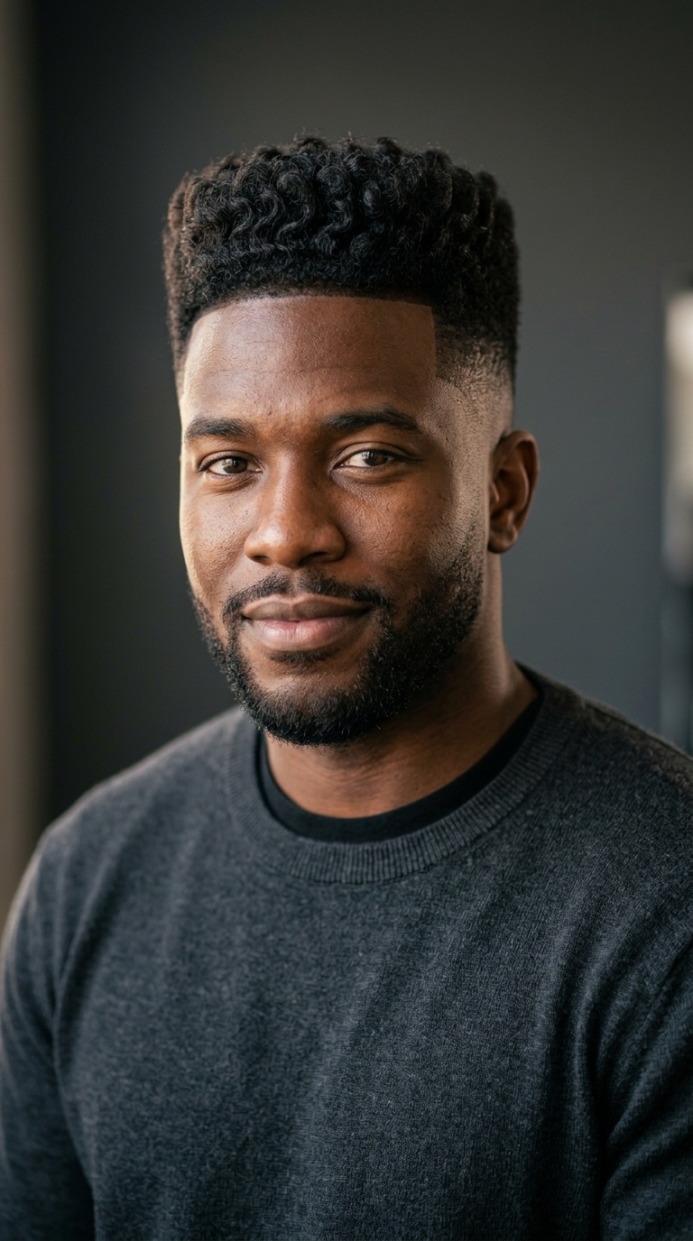 High Top Fade with Wavy Texture