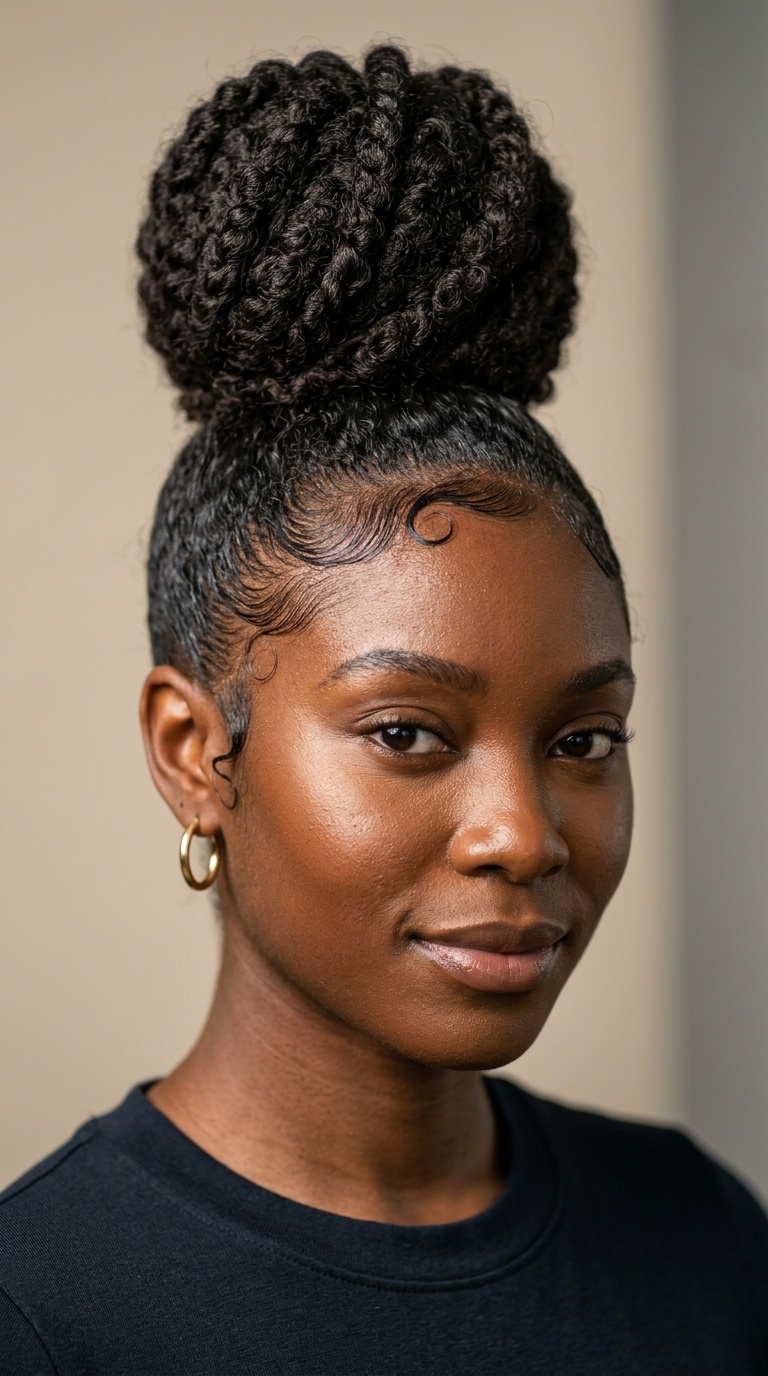 High Top Knot with Detailed Edges