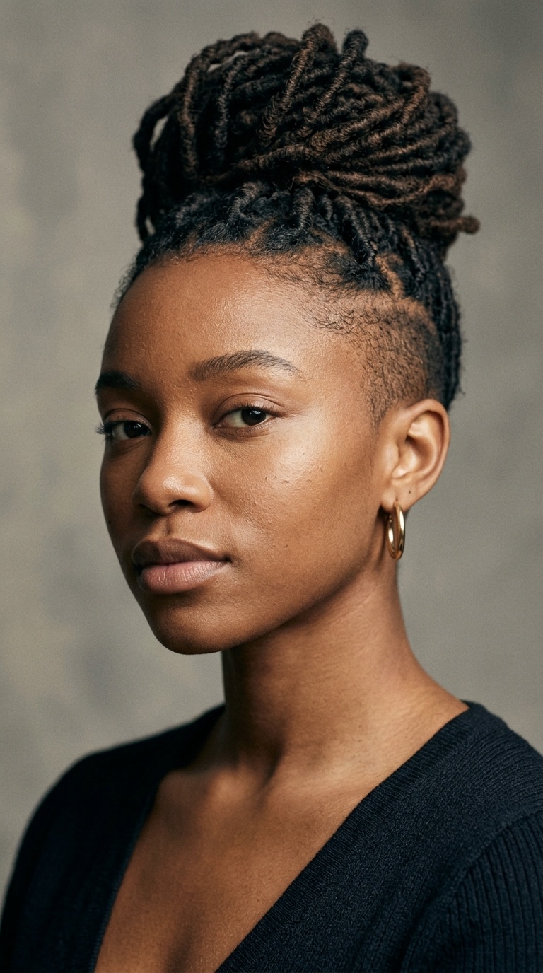 High-Top Locs with Undercut