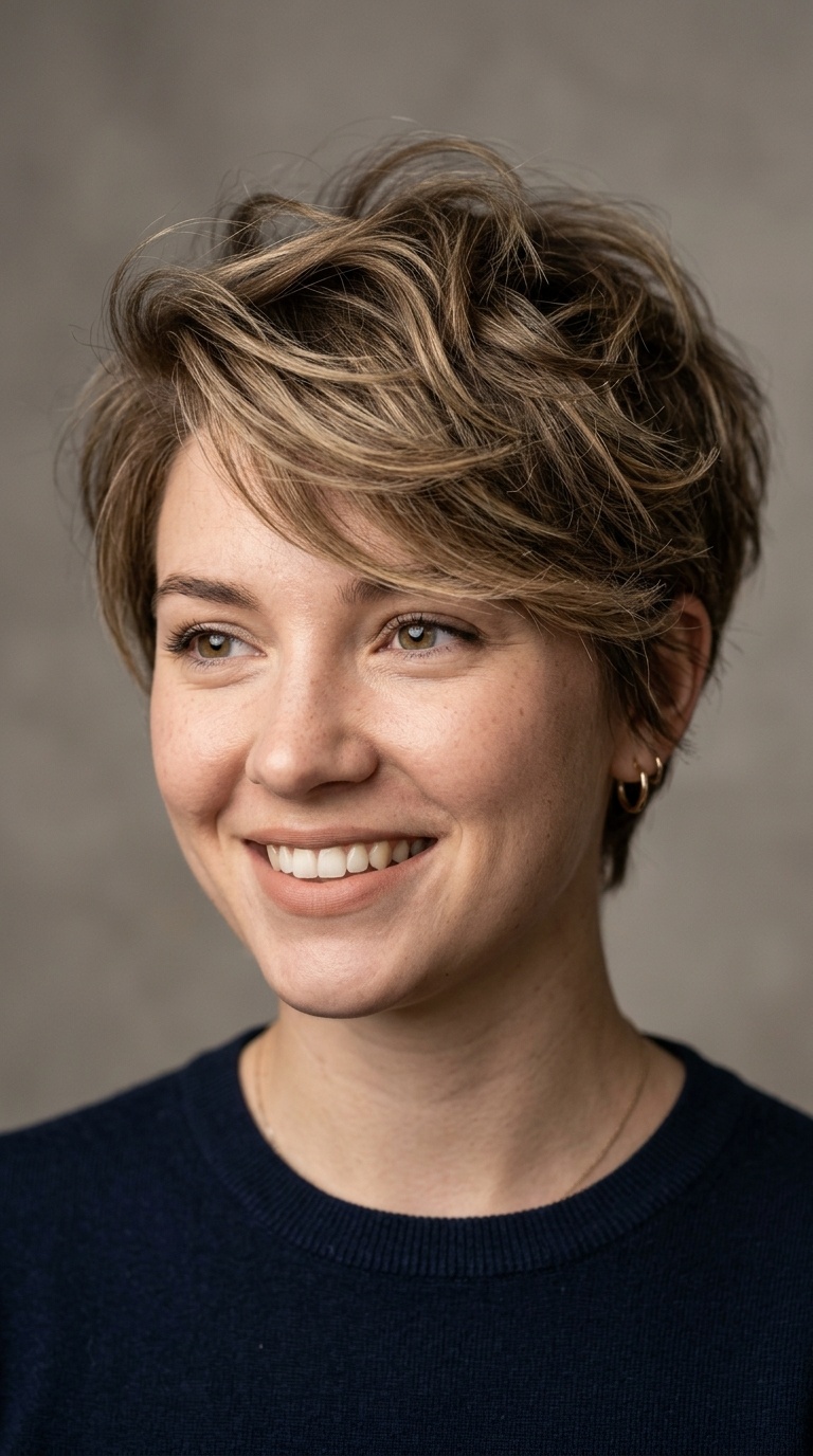 High Volume Pixie for Round Faces