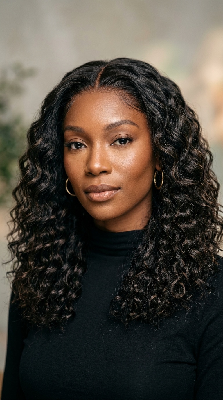 High Volume Rippled Wave Glueless Wig
