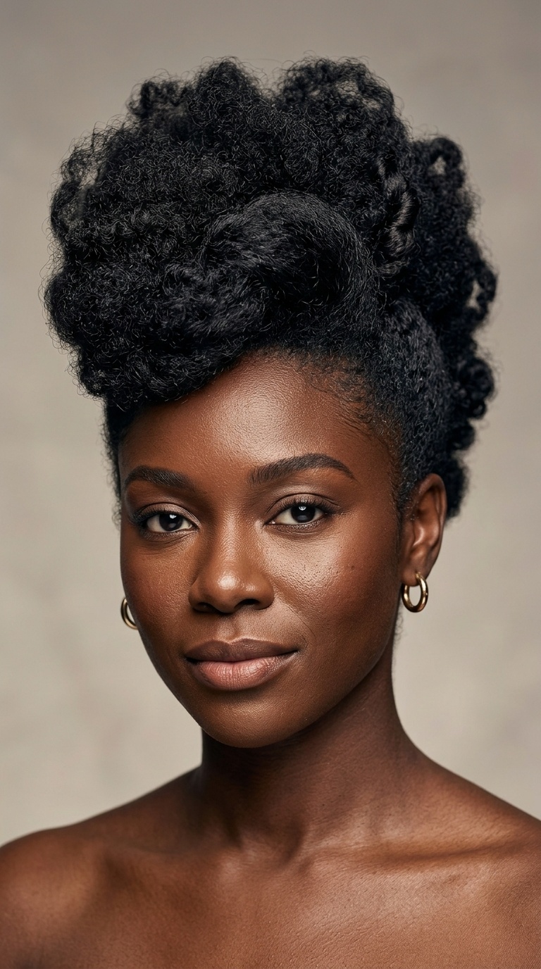 High-Volume Teased Pompadour