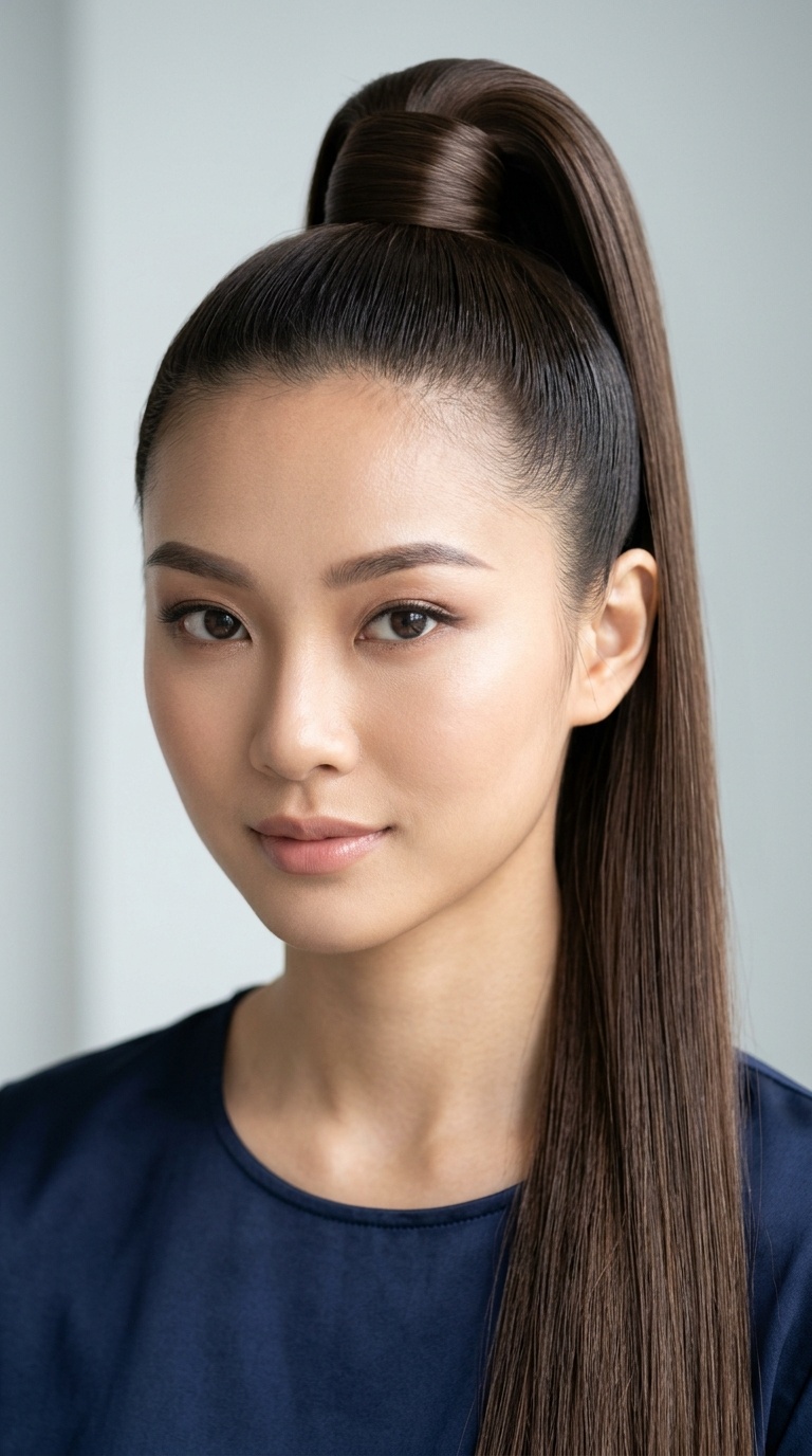 High Wrapped Ponytail