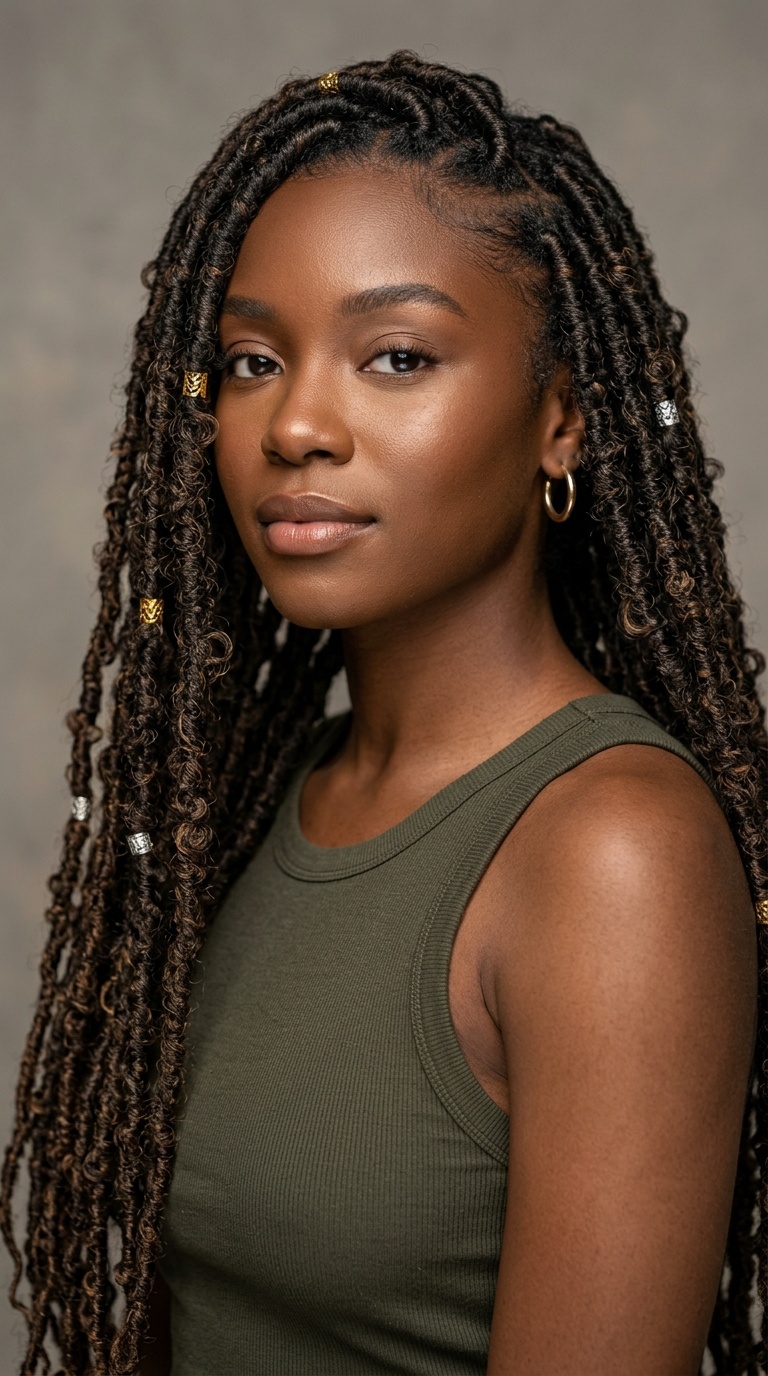 Hip-Length Tribal Butterfly Locs
