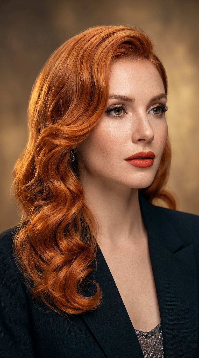 Hollywood Copper Glamour Waves