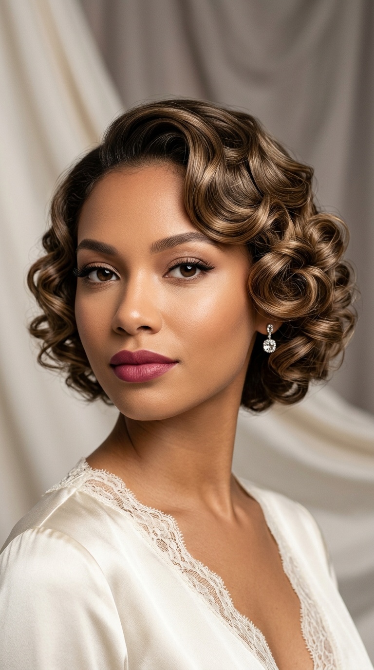 Hollywood Glamour Pin Curls