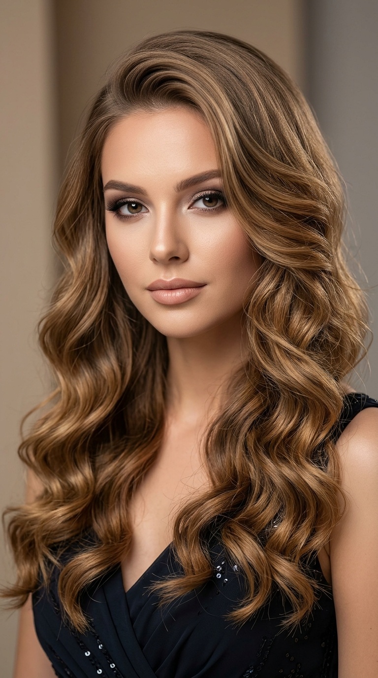 Hollywood Side-Swept Waves
