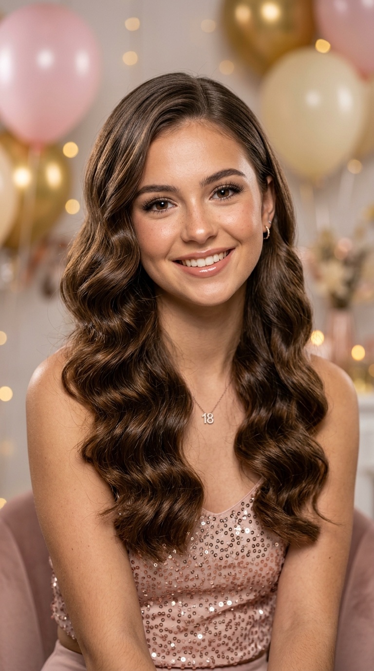 Hollywood Waves for 18th Birthday Glam