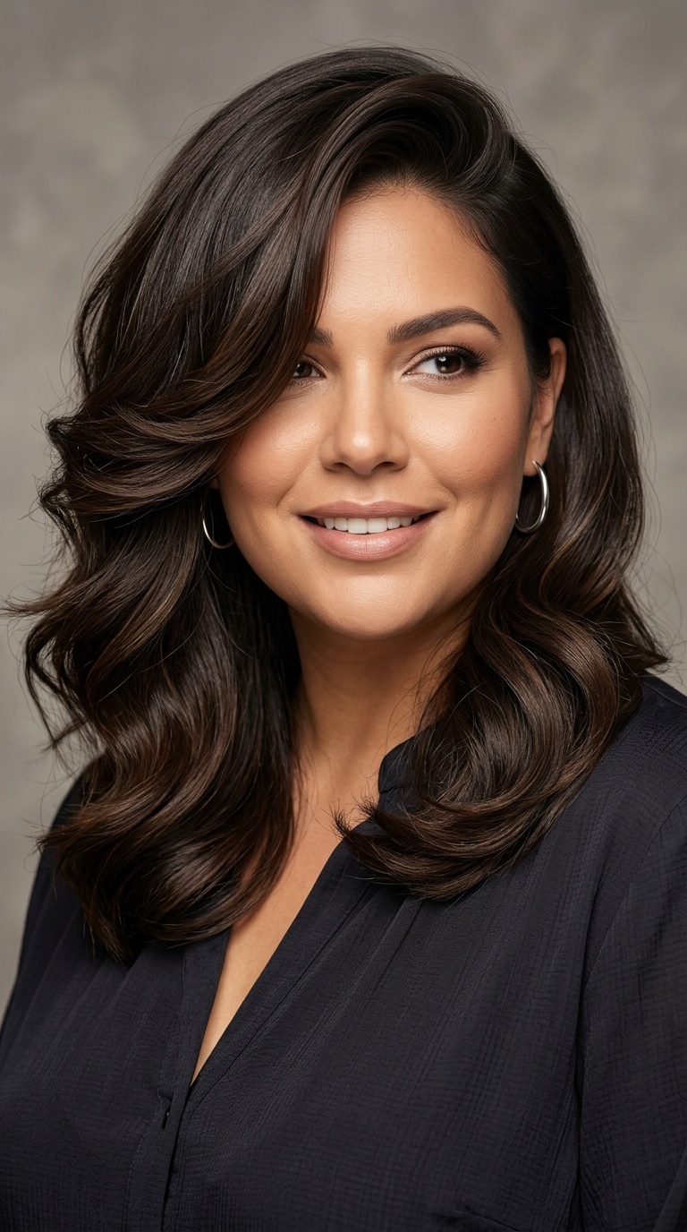Hollywood Waves with Deep Side Part