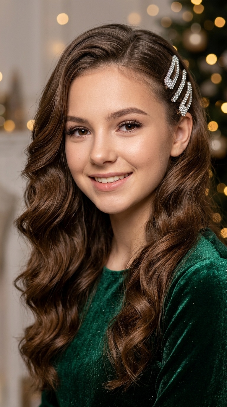 Hollywood Waves with Sparkly Side Clips