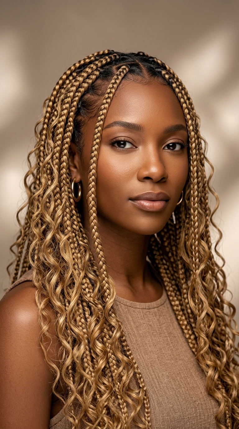 Honey Blonde Goddess Braids