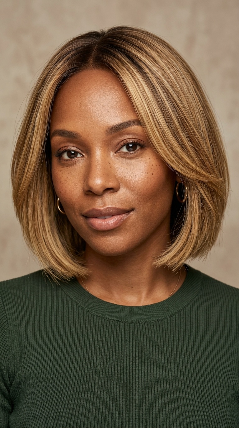 Honey Blonde Ombré Bob