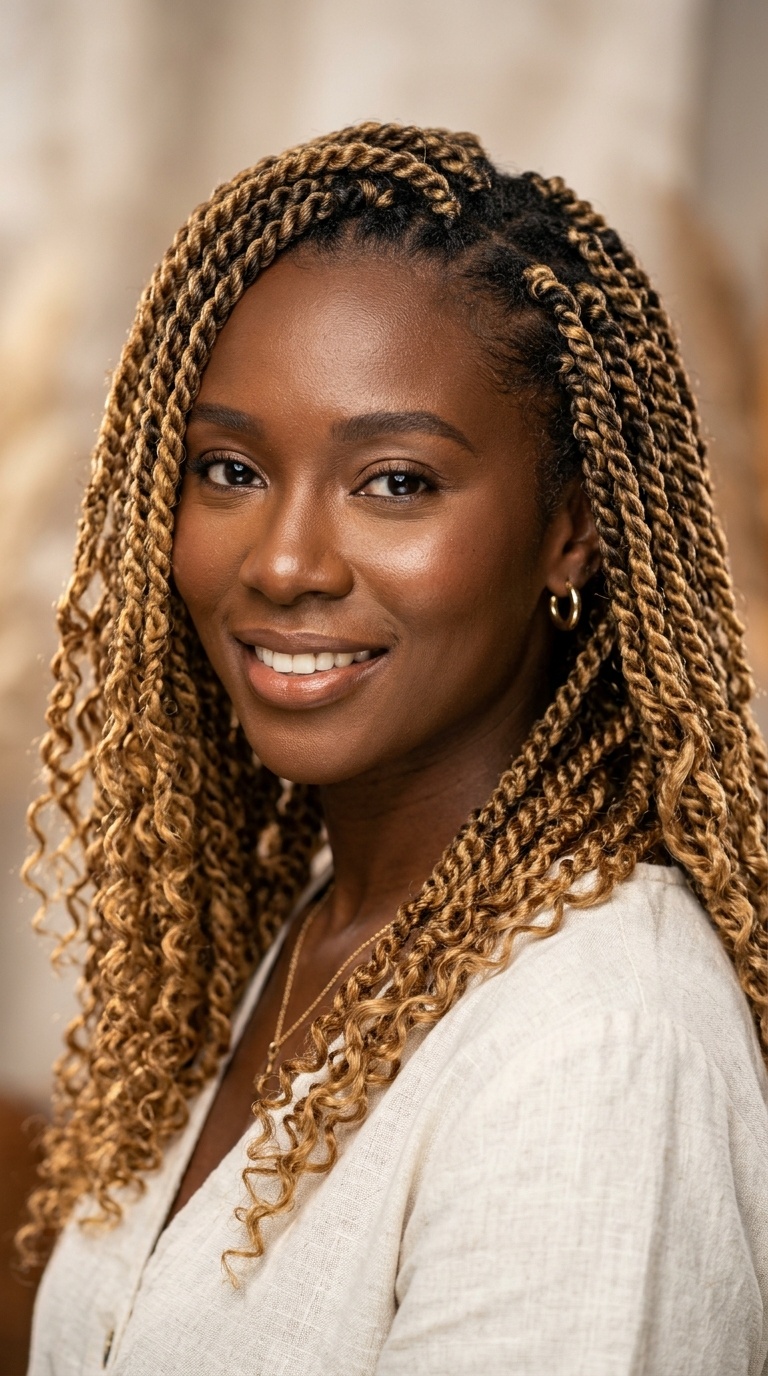 Honey Blonde Ombré Twists