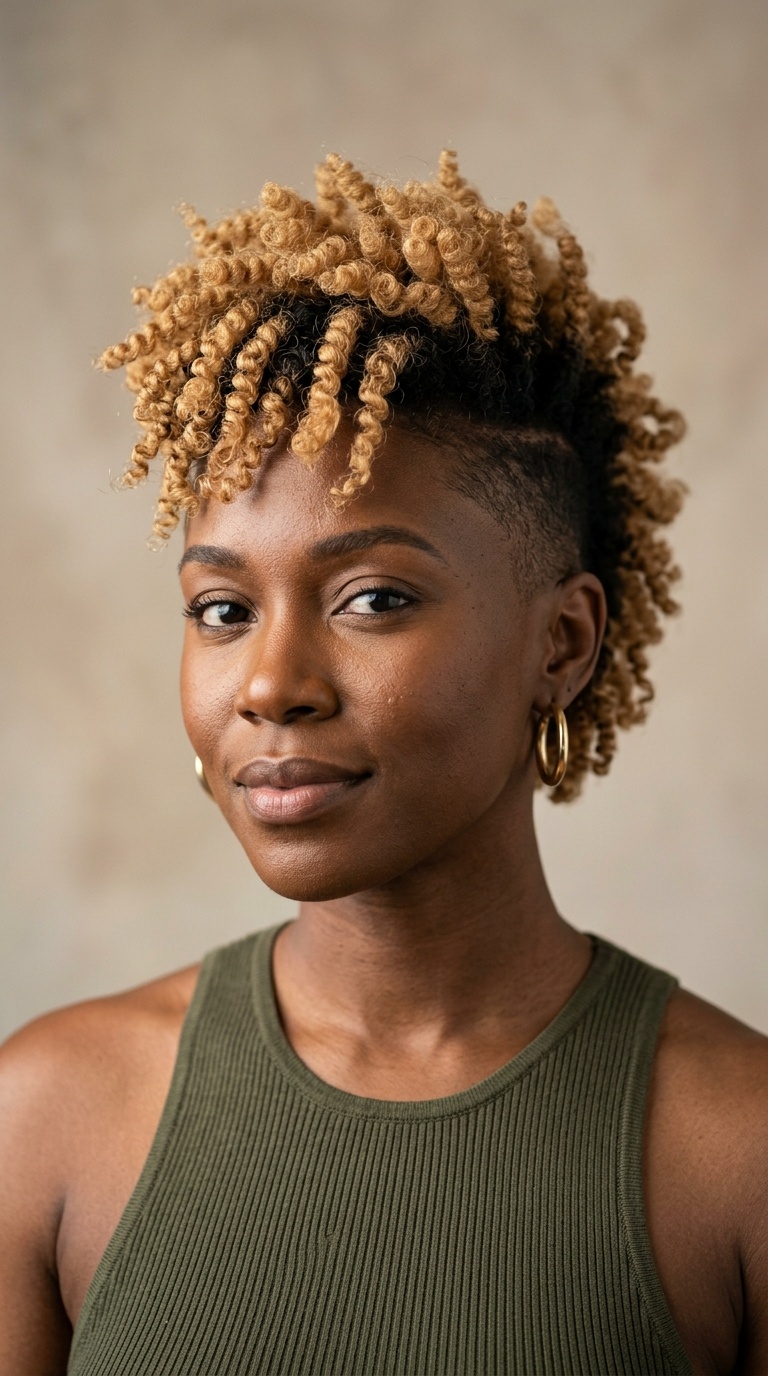 Honey Blonde Tapered Frohawk