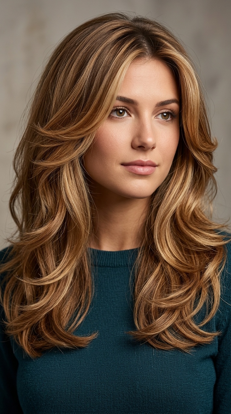 Honey-Highlight Waterfall Blowout
