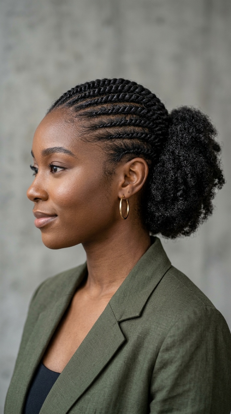 Horizontal Flat Twists with Side-Swept Puff
