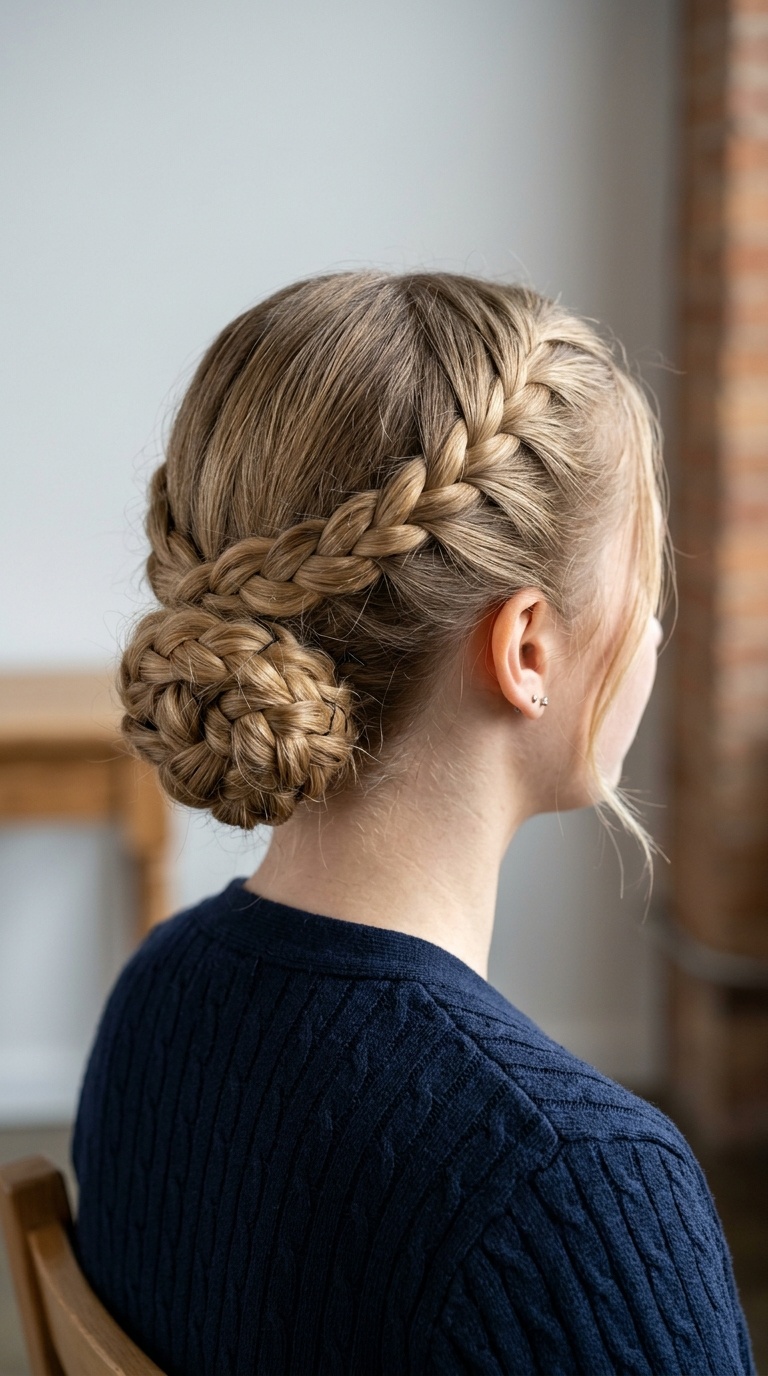 Infinity Braid Low Bun