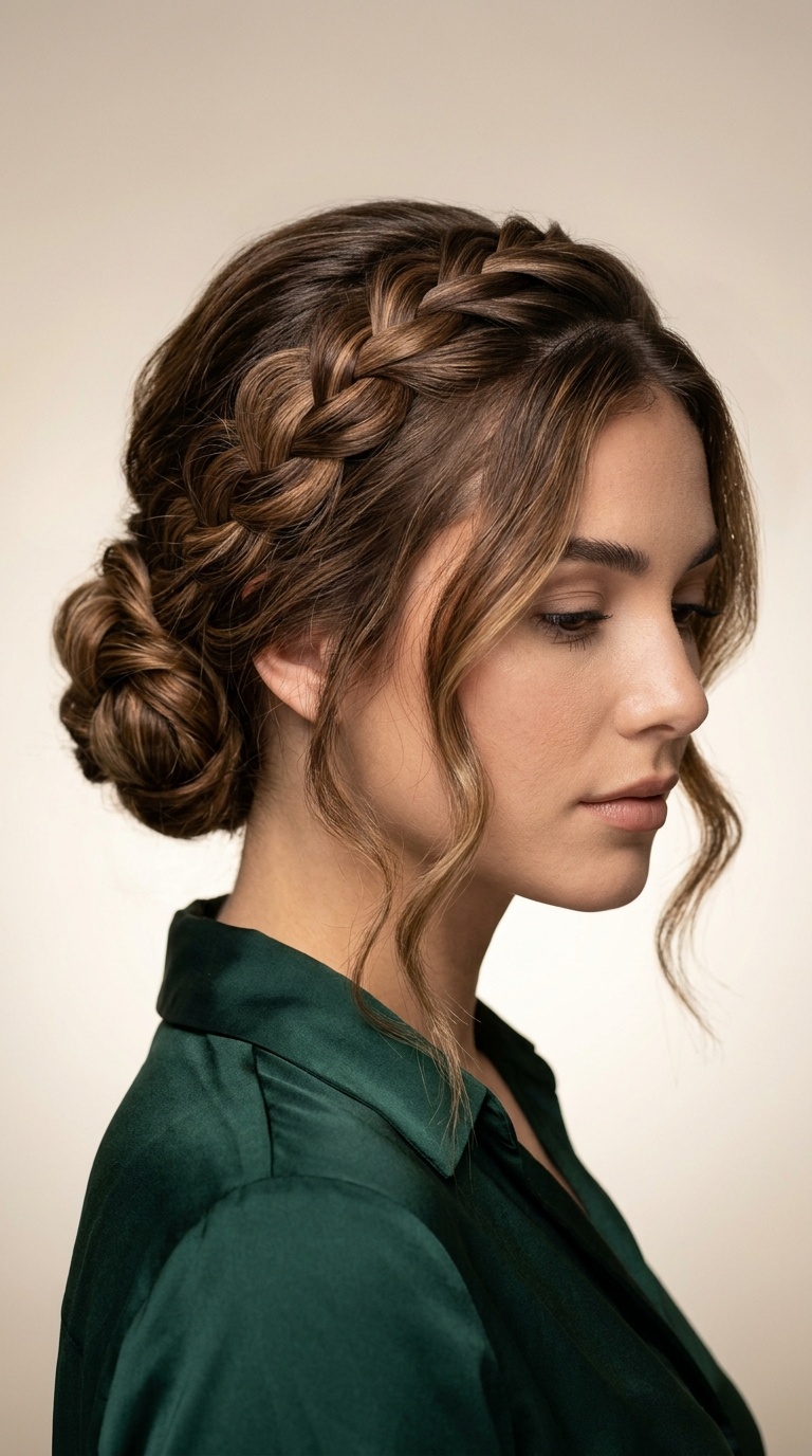 Infinity Braid Low Bun