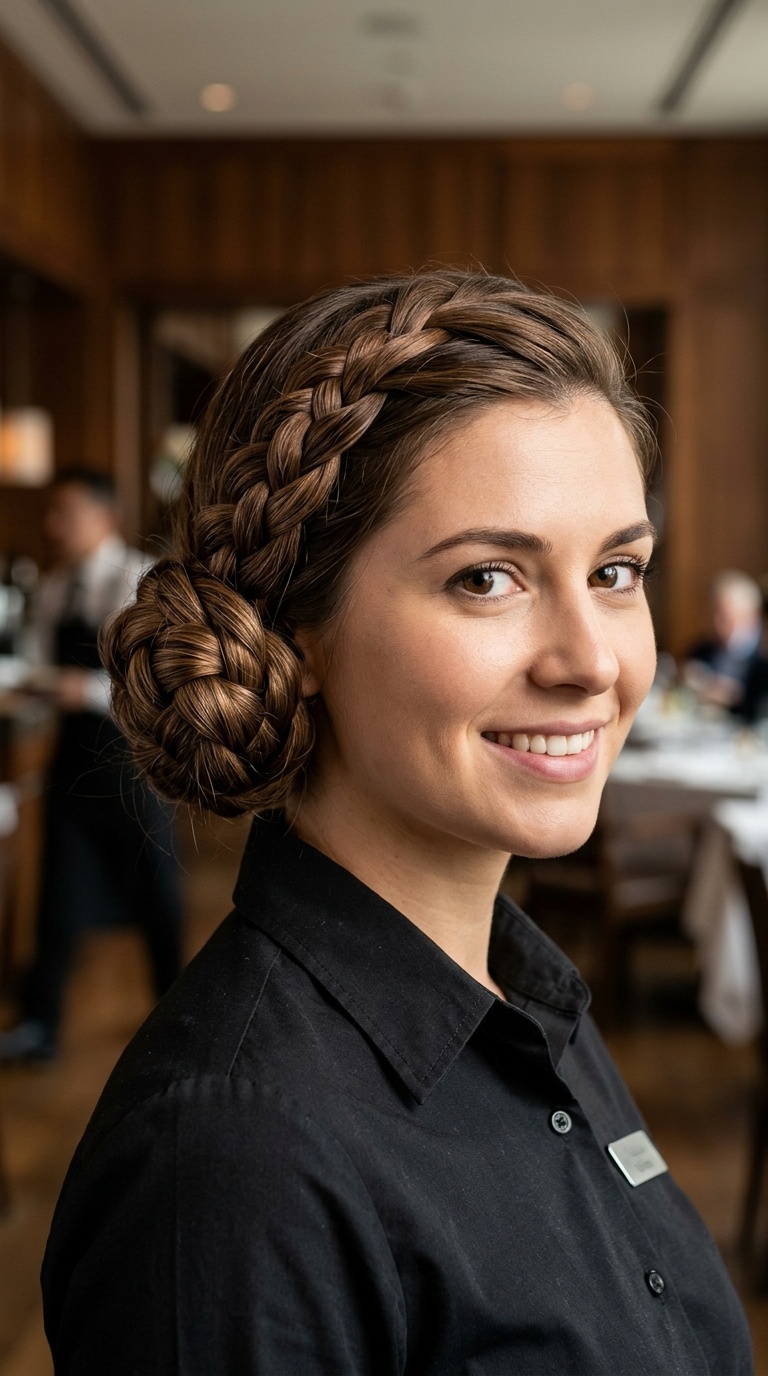 Infinity Braid Low Bun