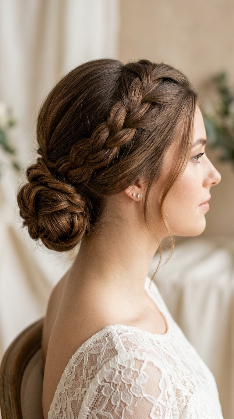 Infinity Braid Low Bun