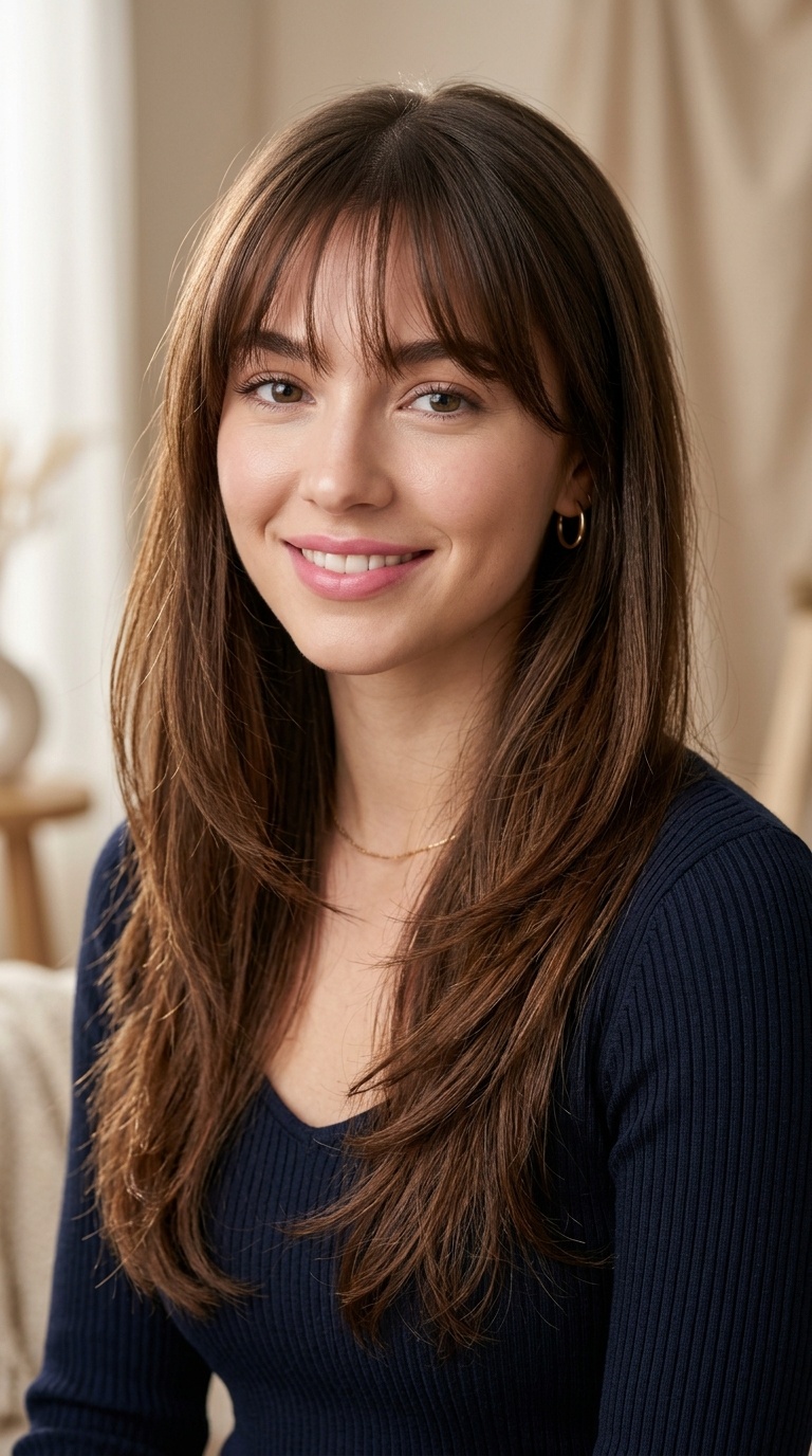 Internal Layers with See-Through Bangs