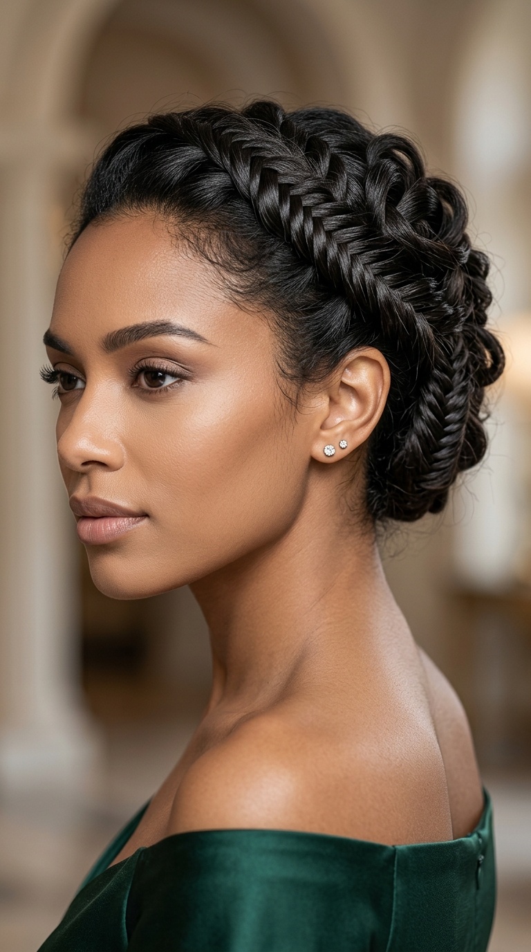 Intricate Fishtail Braided Updo