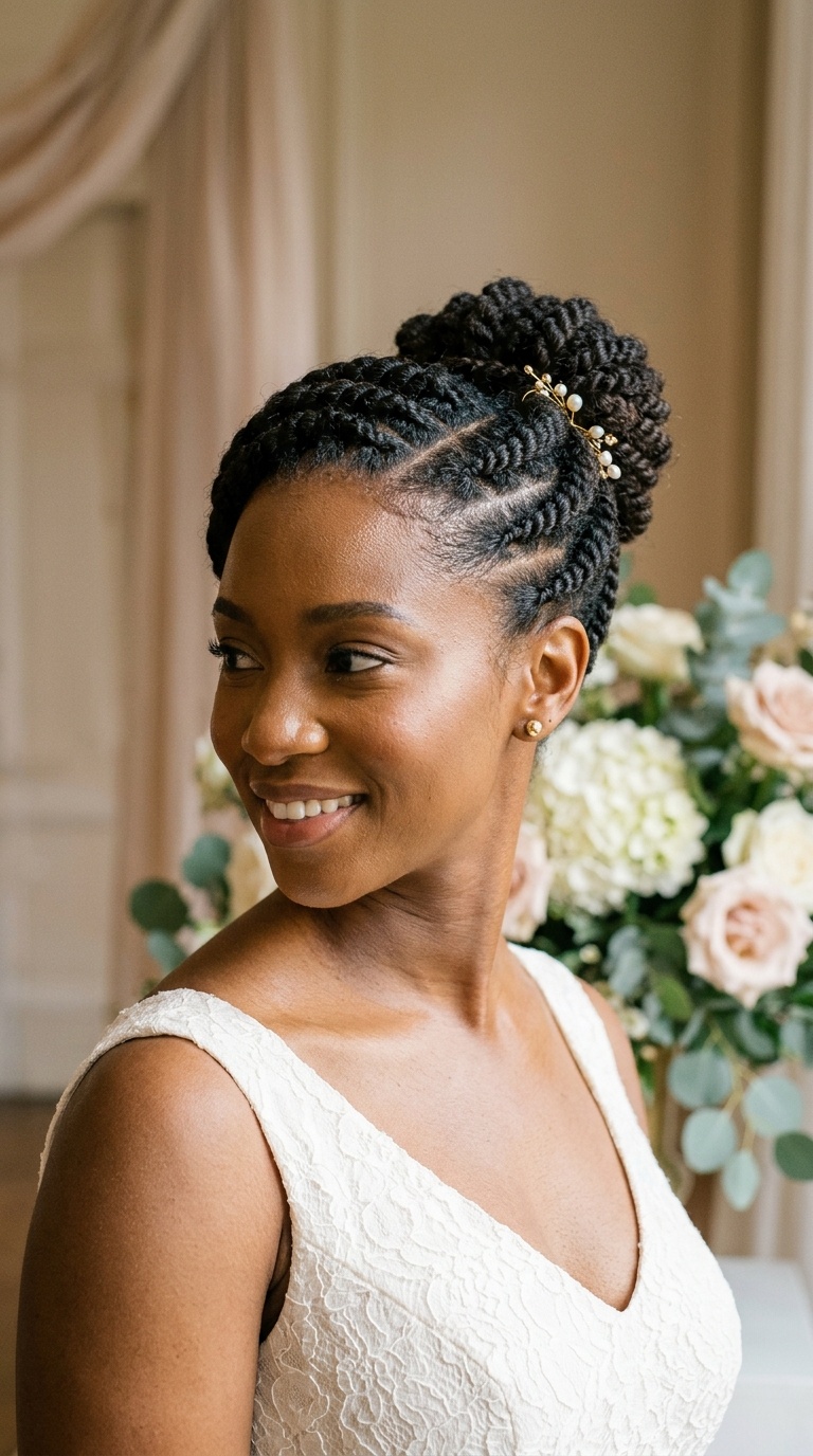 Intricate Flat Twist Updo