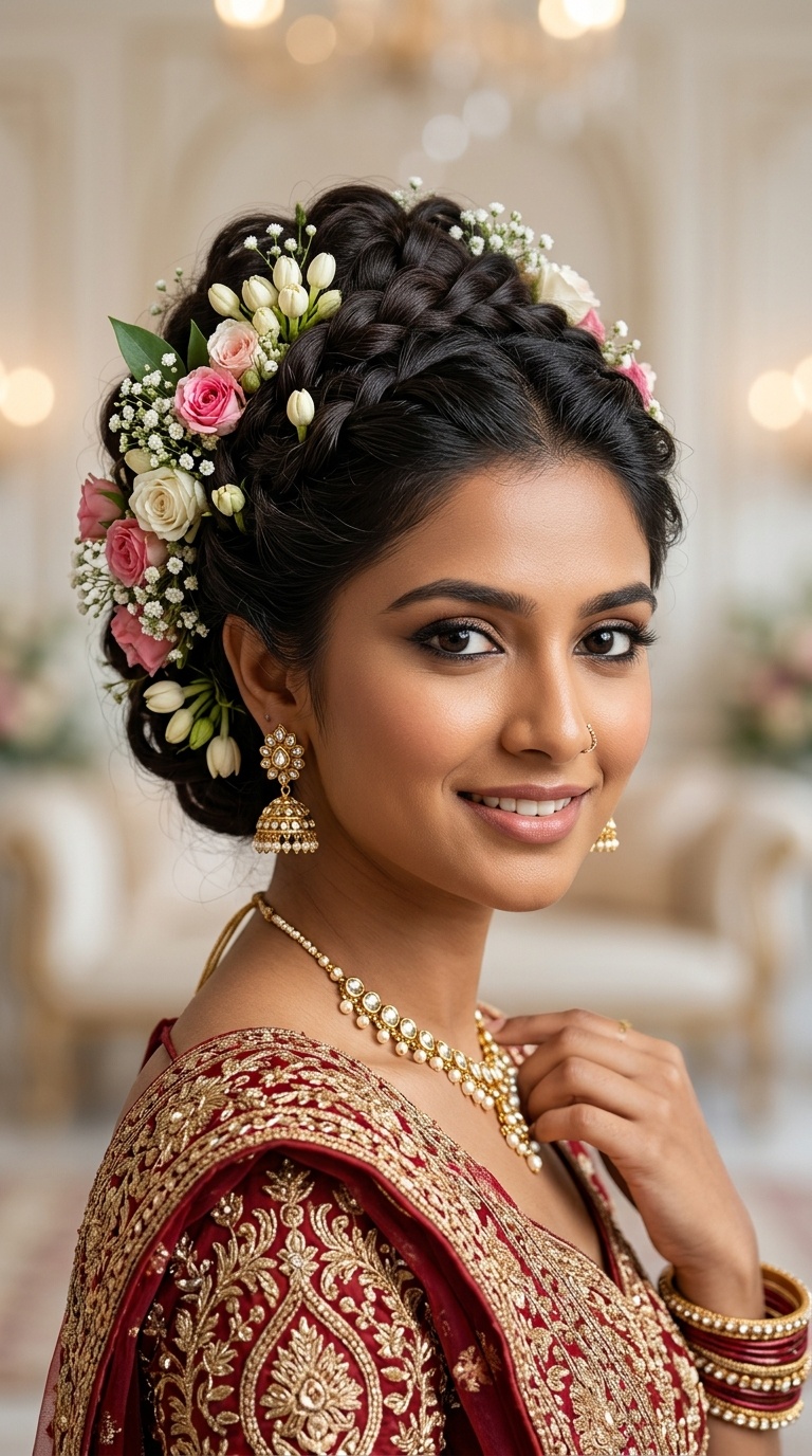 Intricate Floral Updo