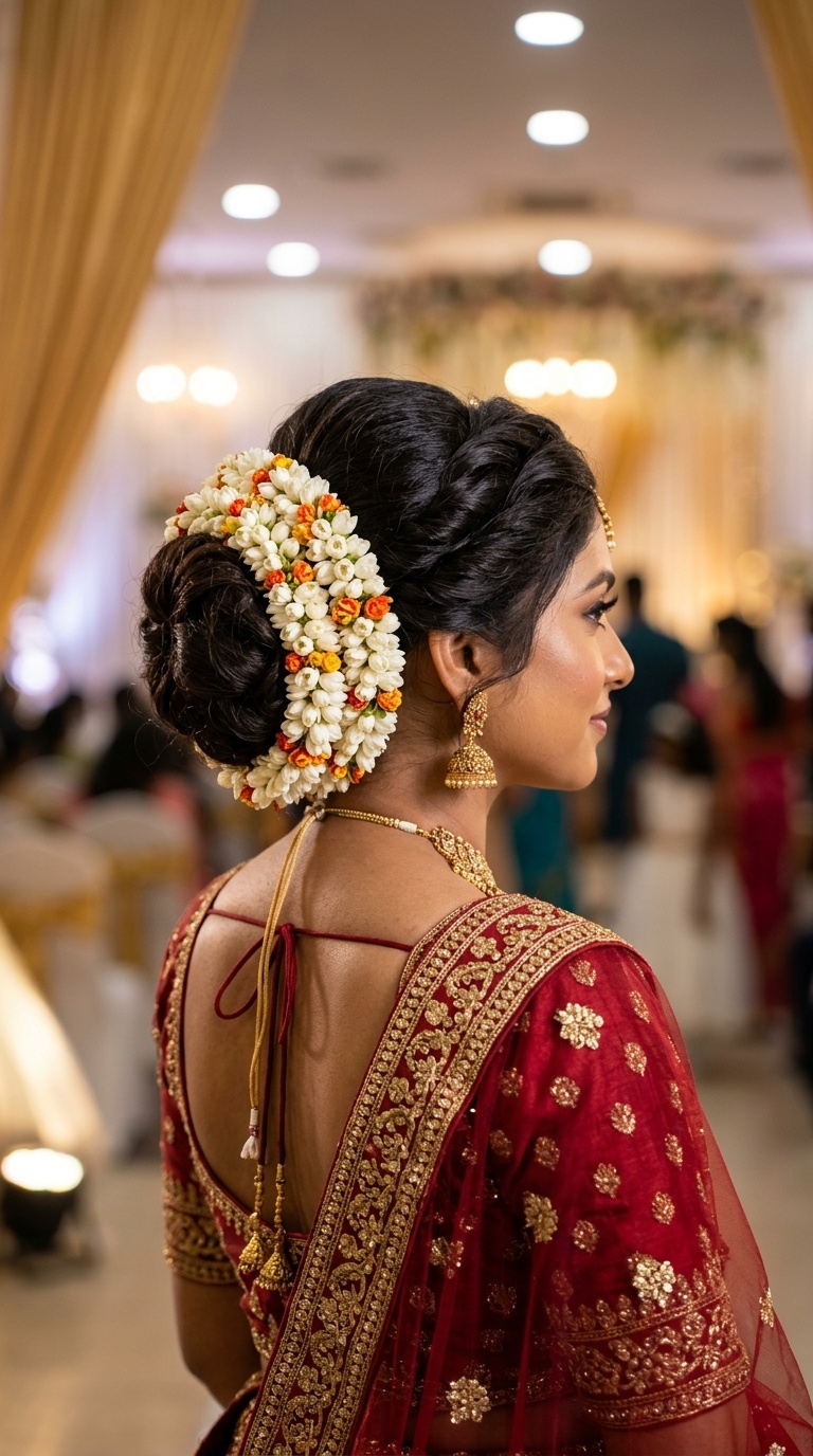 Intricate Jasmine Garland Bun