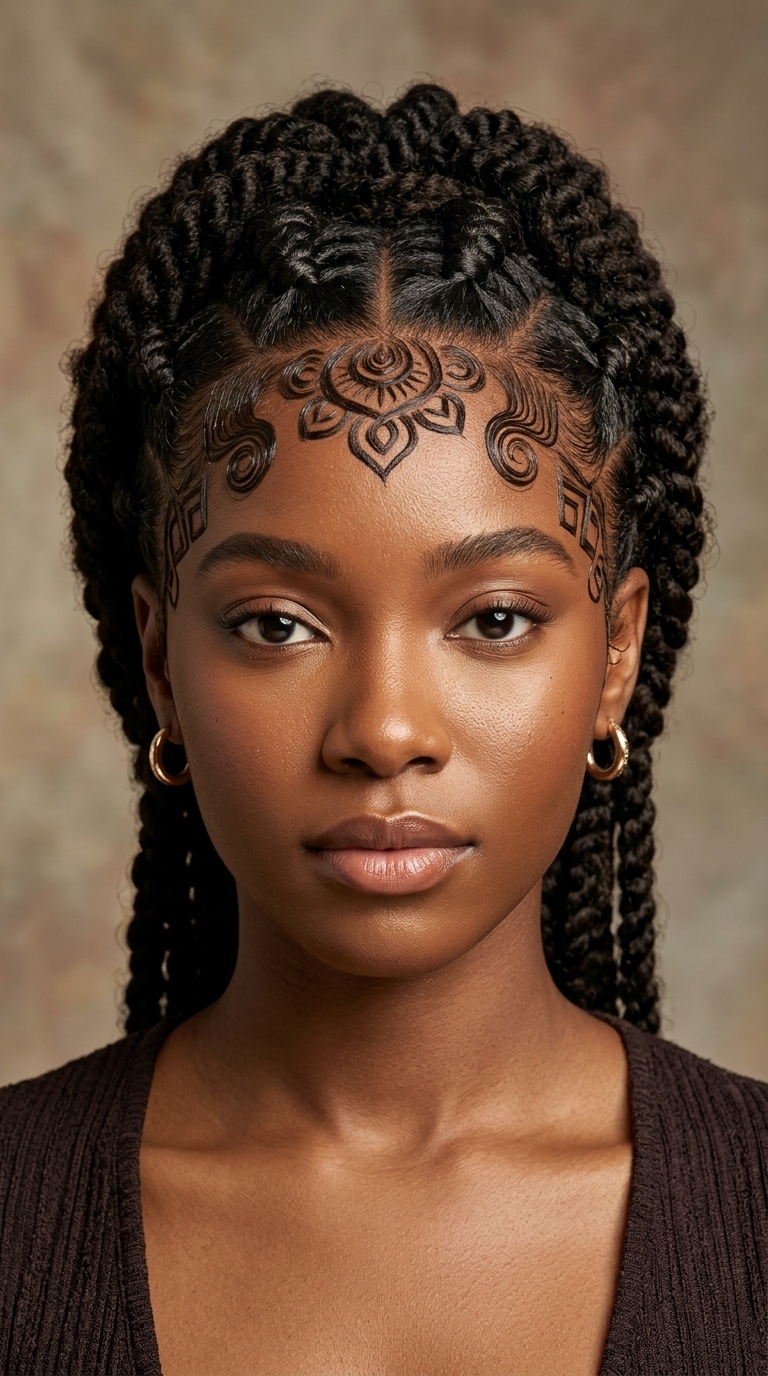 Intricate Mandalic Baby Hair Art