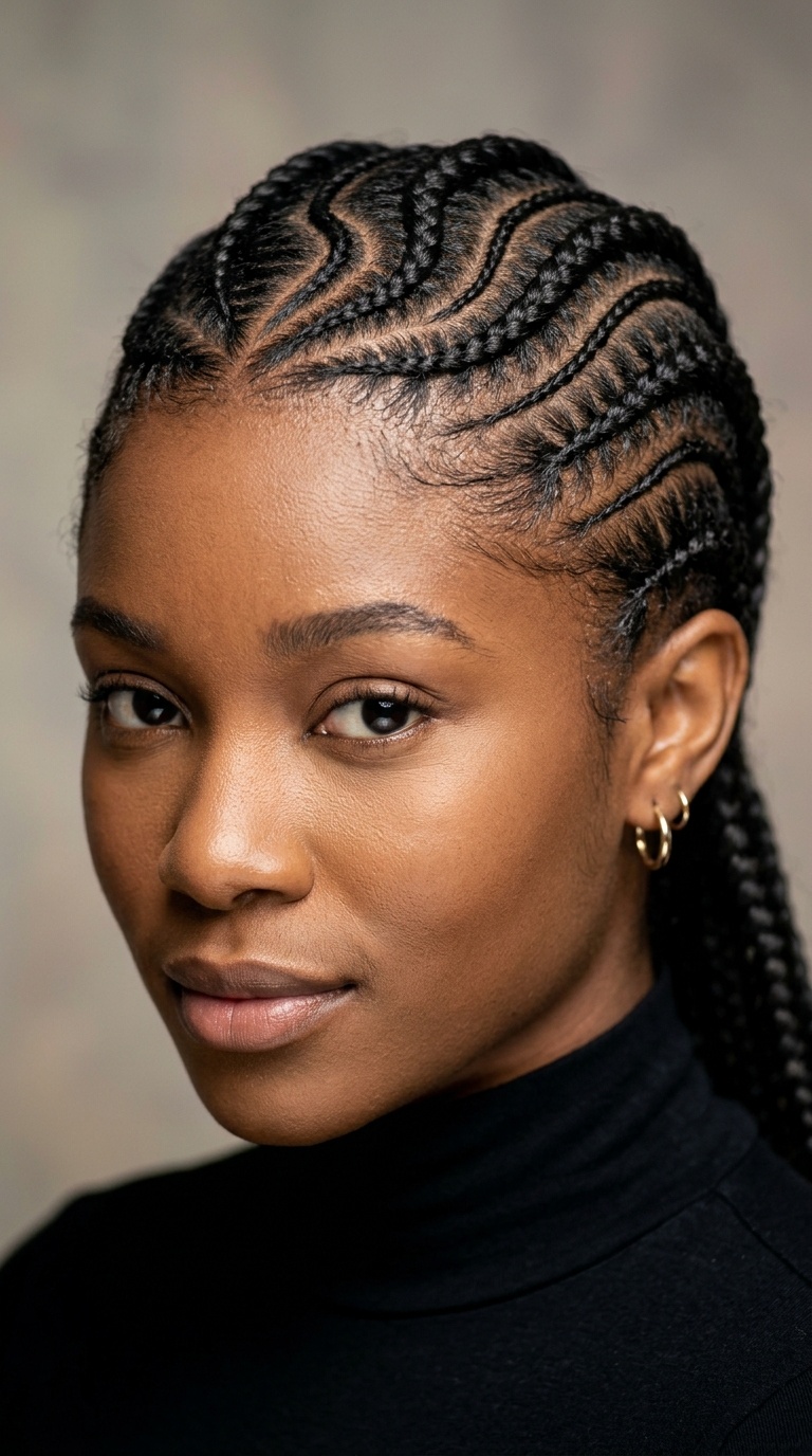 Intricate Stitch Braids with Curvy Parts
