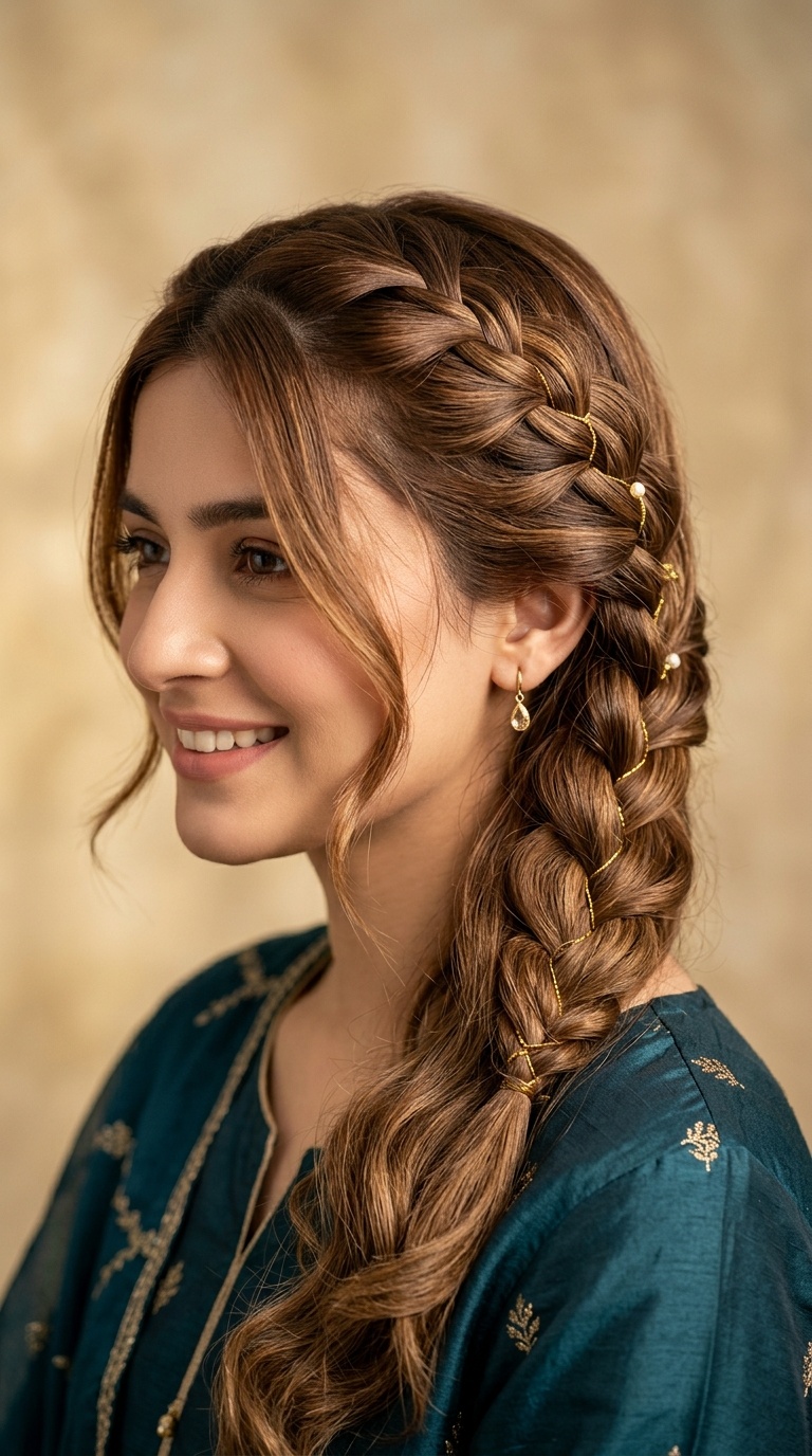 Intricate Waterfall Braid