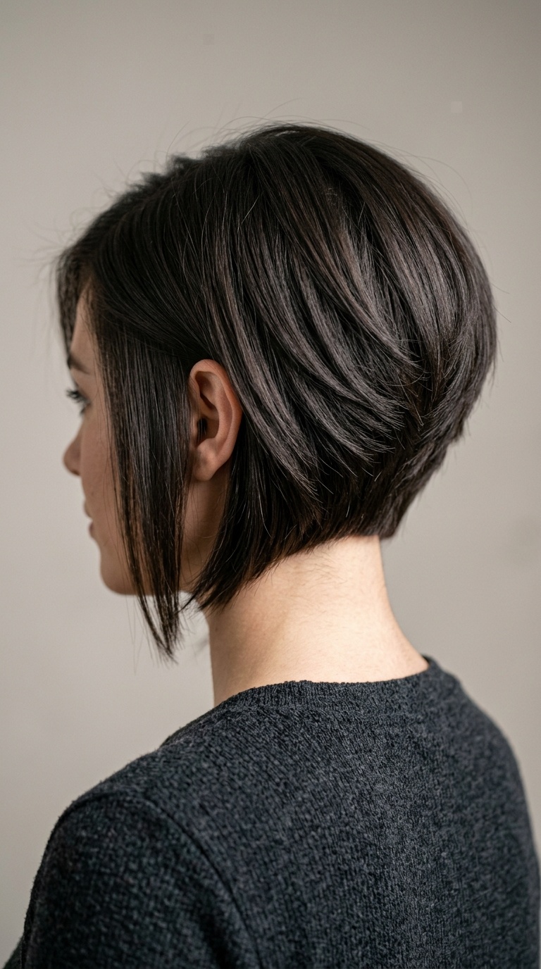 Inverted Bob with Stacked Back