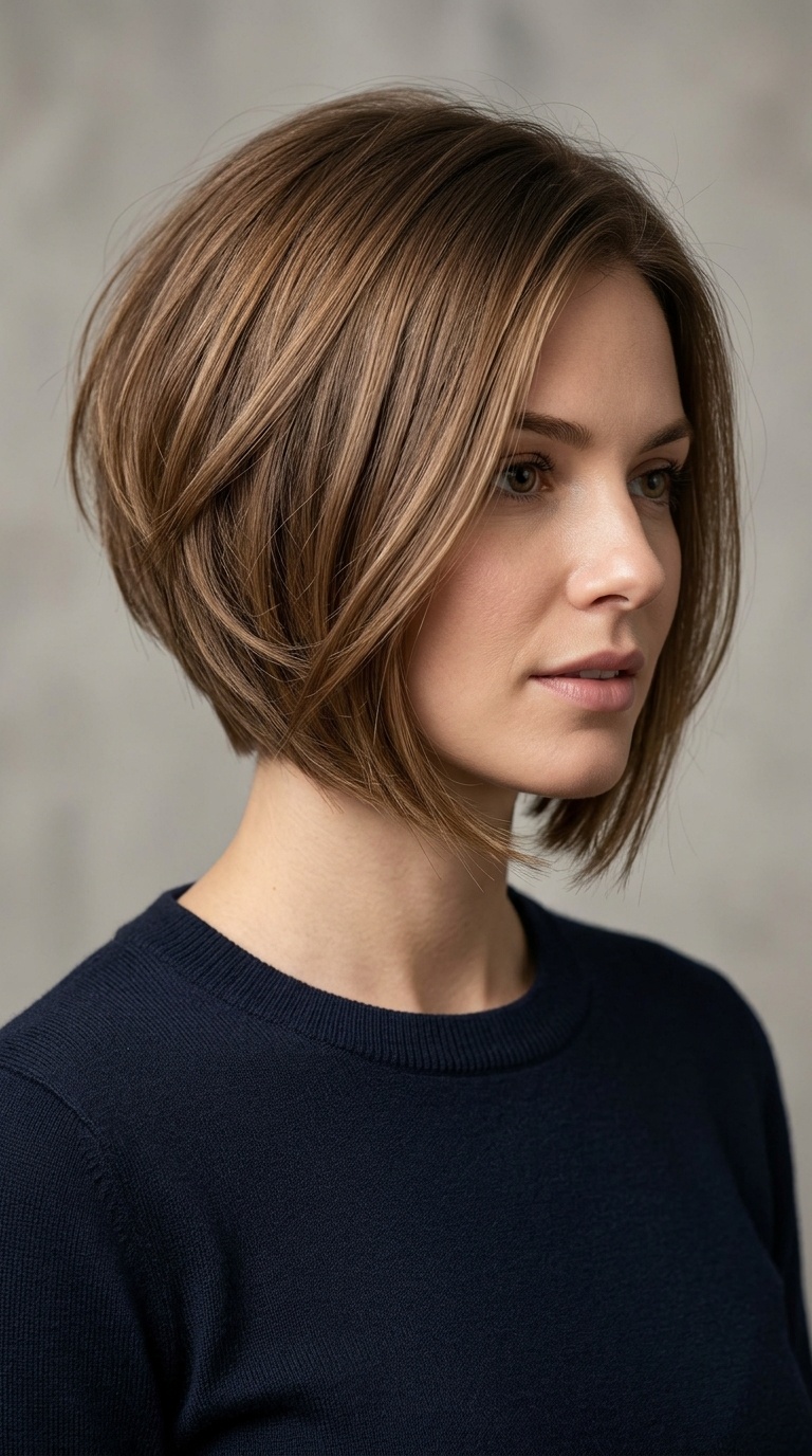 Inverted Bob with Stacked Back