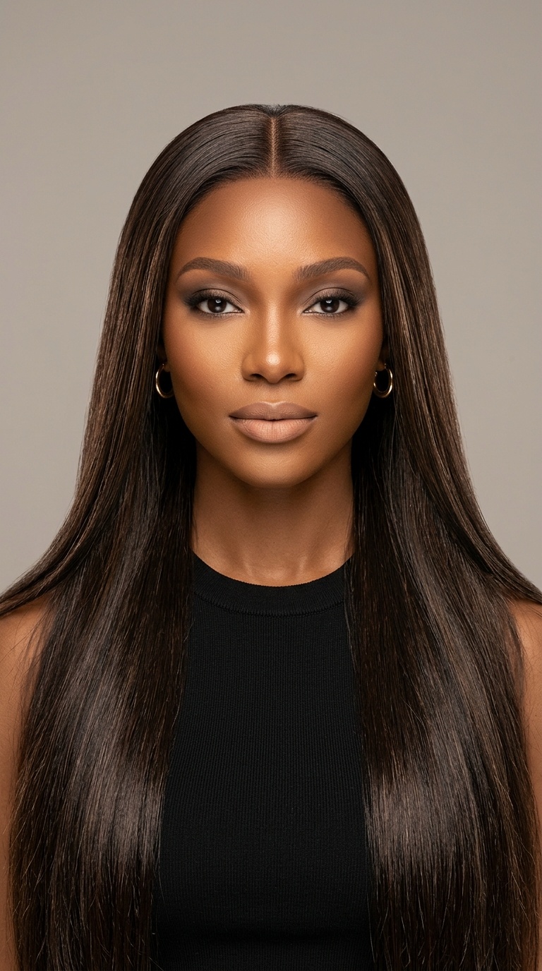 Invisible Part Straight Weave