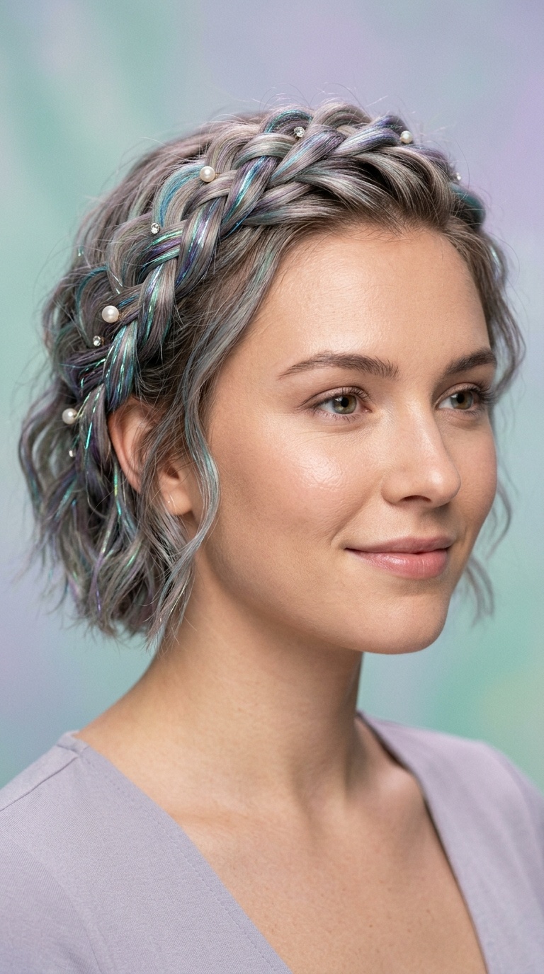 Iridescent Braided Halo