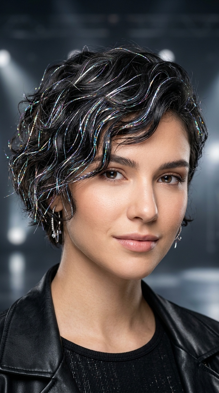 Iridescent Tinsel Waves