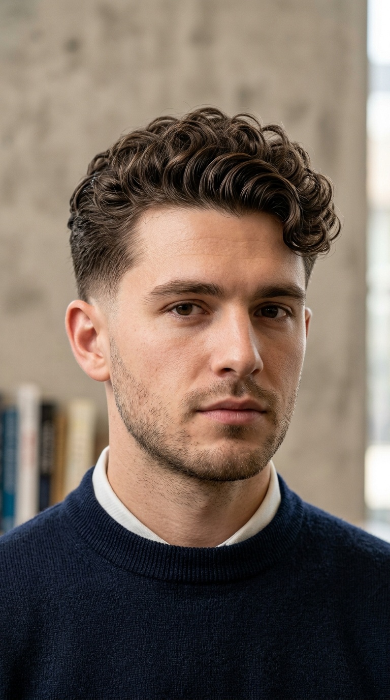 Ivy League Taper for Curly Hair