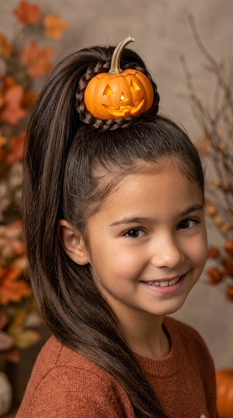 Jack-O-Lantern Ponytail