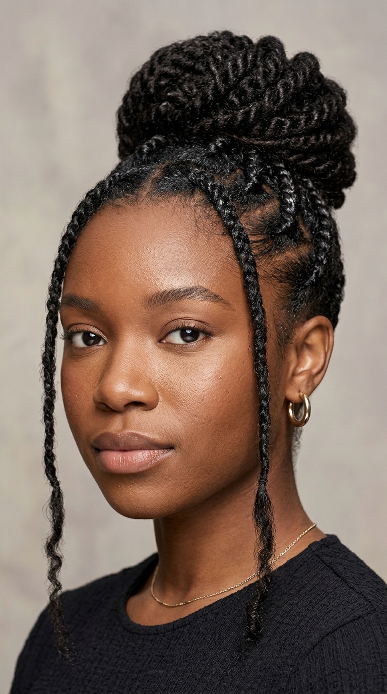 Jelly Bun with Face-Framing Braids