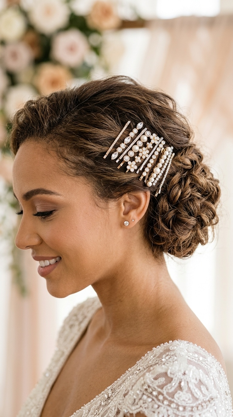 Jeweled Bobby Pin Stack