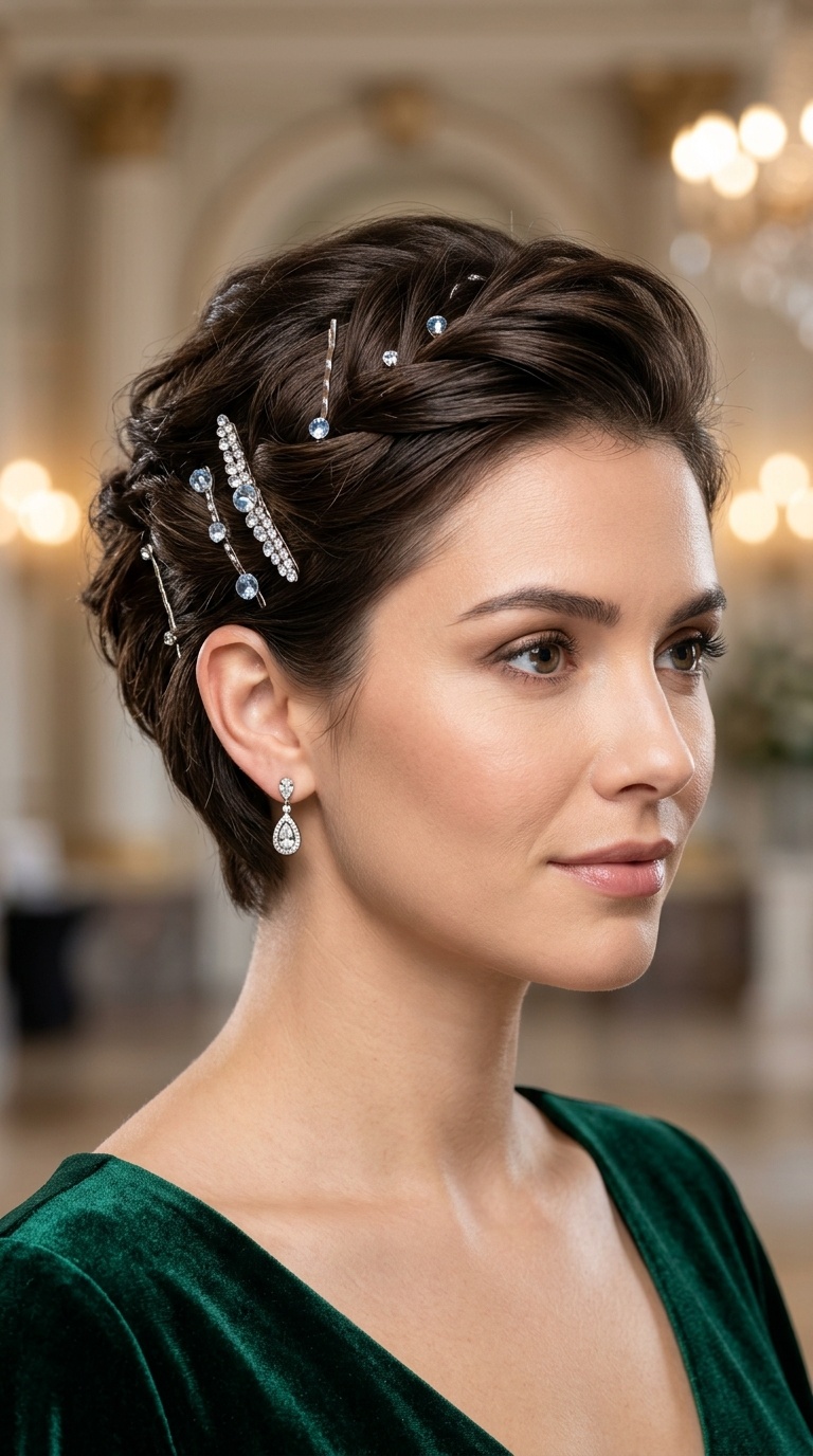 Jeweled Bobby Pin Tuck