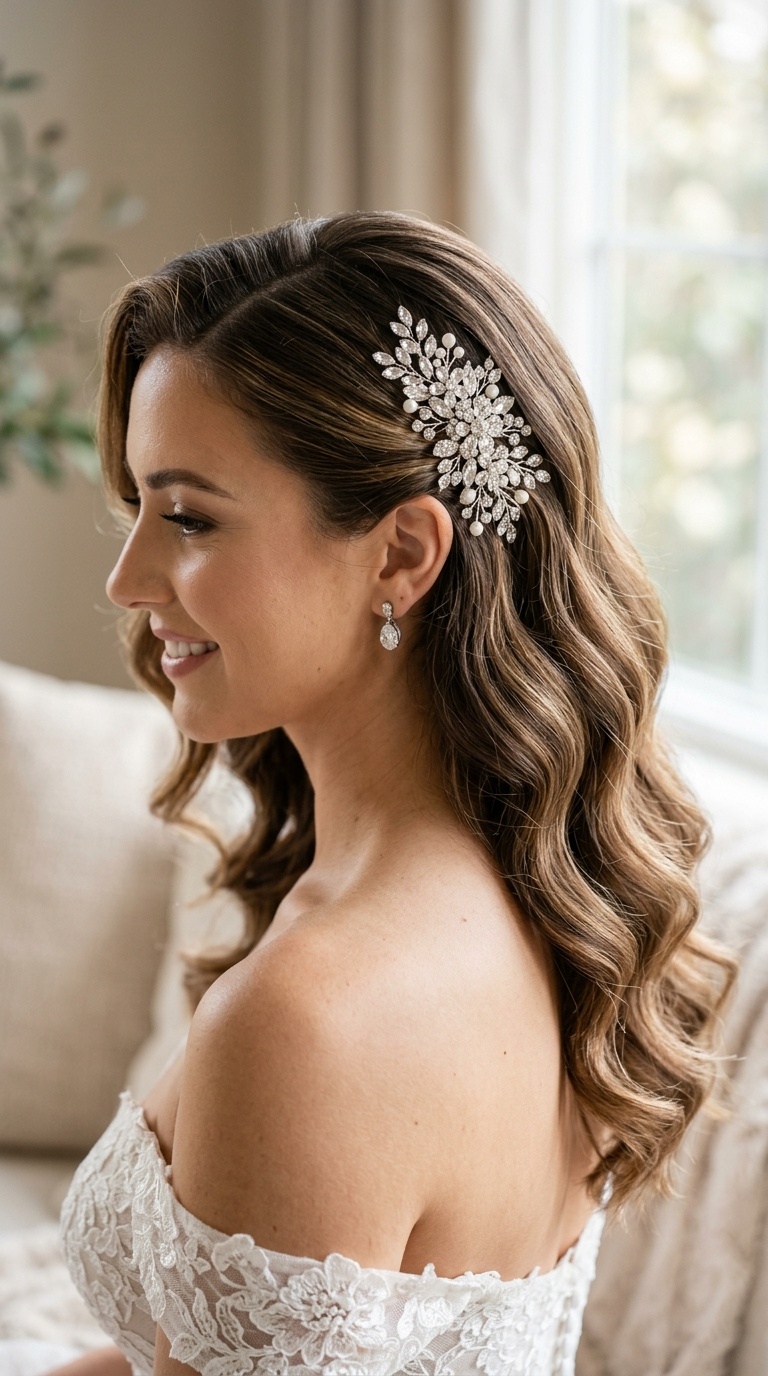 Jeweled Comb Side Clip