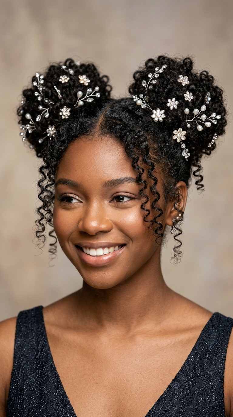 Jeweled Double Buns (Space Buns)