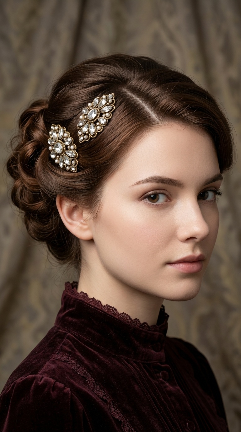 Jeweled Side Combs