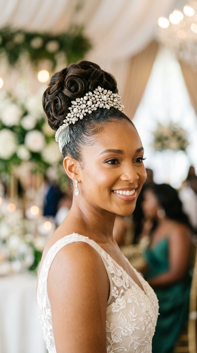 Jeweled Top Knot