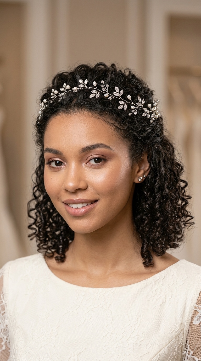 Jeweled Vine Half-Up Style