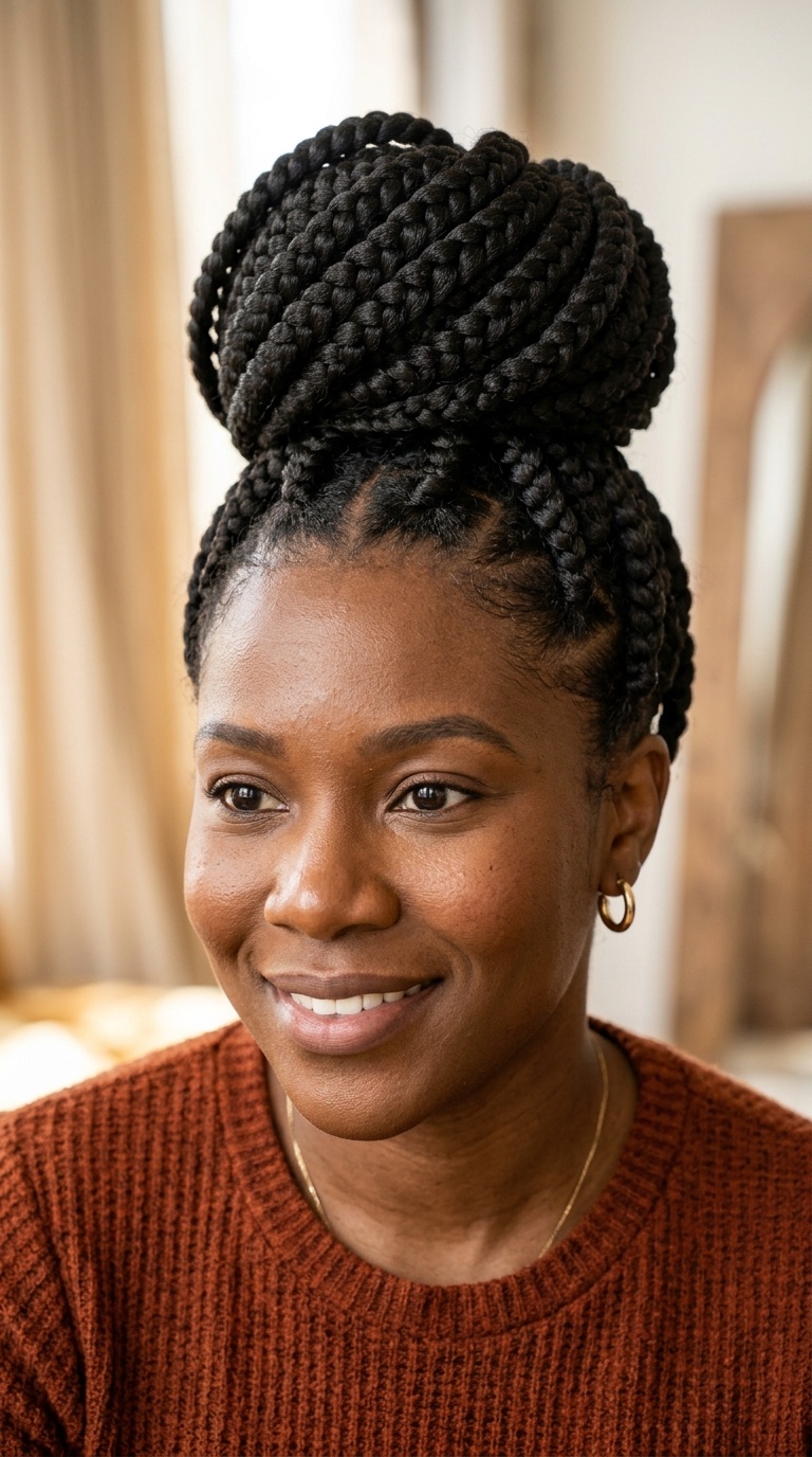Jumbo Braided Top Knot